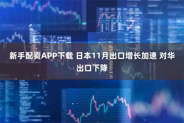 新手配资APP下载 日本11月出口增长加速 对华出口下降