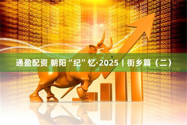 通盈配资 朝阳“纪”忆·2025丨街乡篇(二)